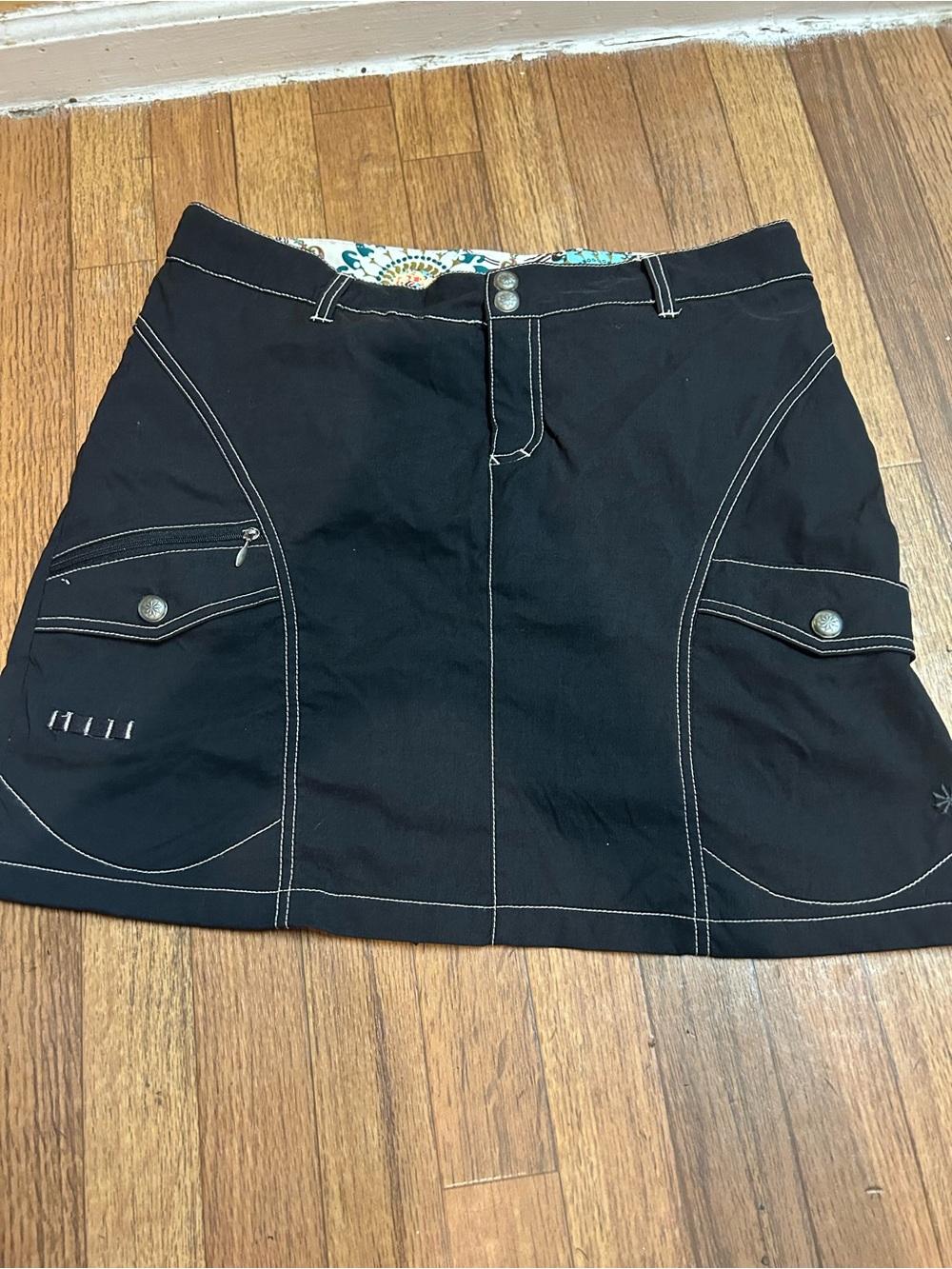 Athleta Black Skort with White Contrast Stitching - Picture 3 of 9